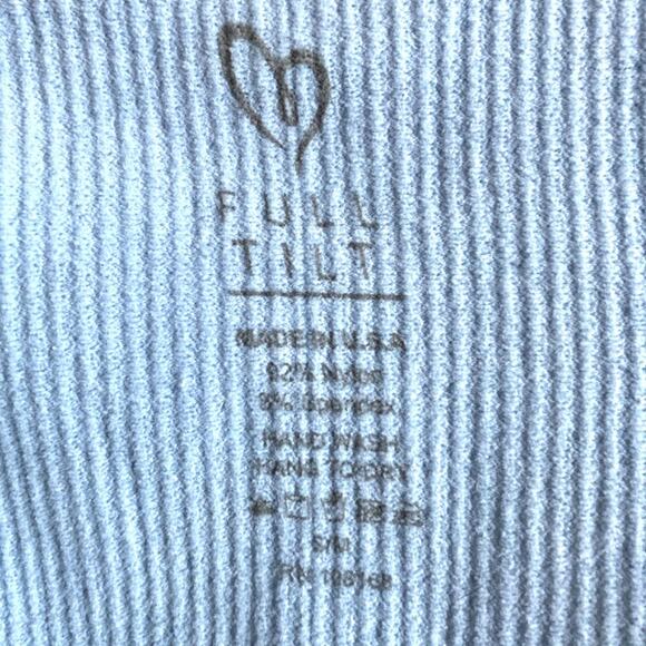 Full tilt Blue ribbed halter crop top size S - Picture 3 of 3